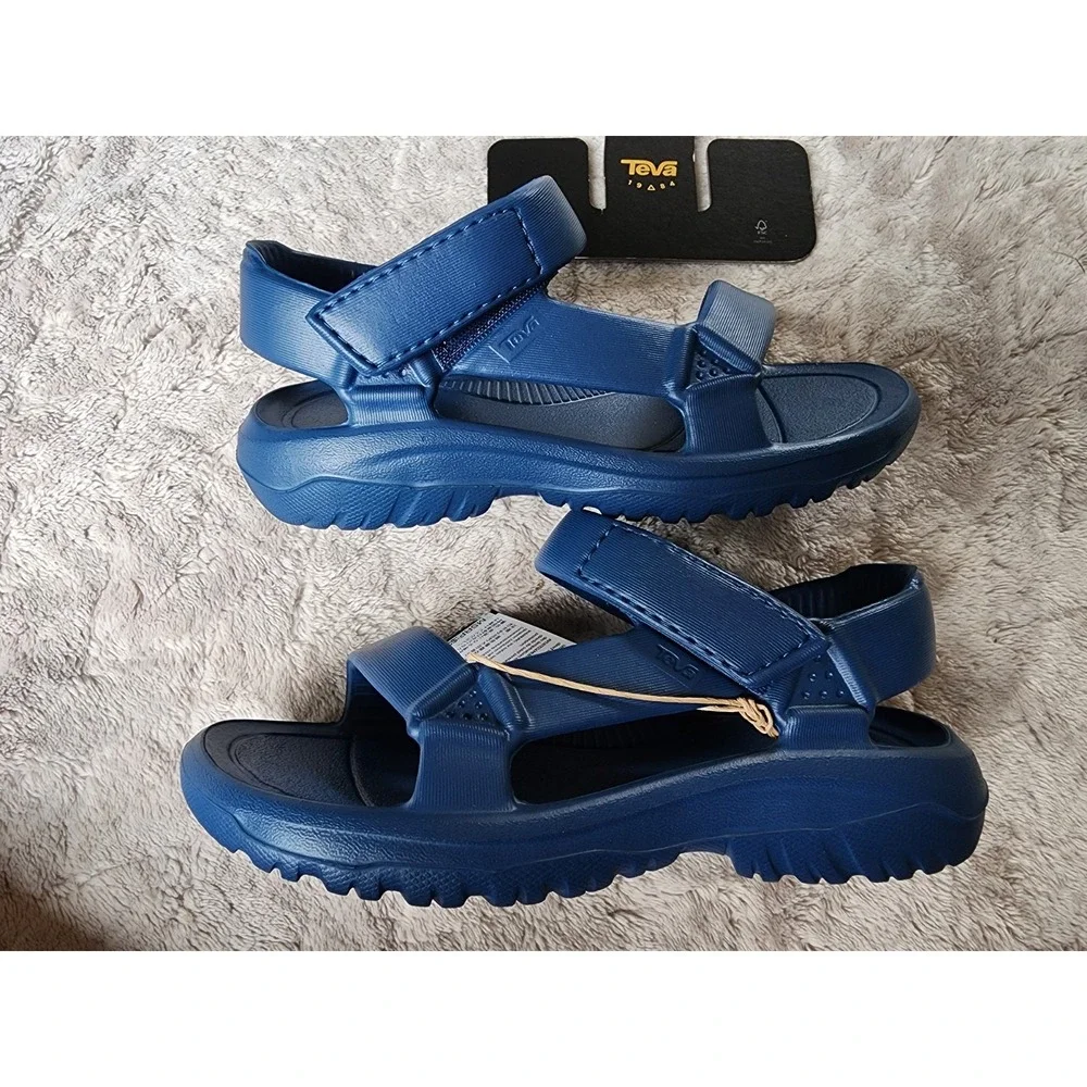 Teva Hurricane Drift Blue Lightweight Rubber Sandals Kids 13 1124072C-K